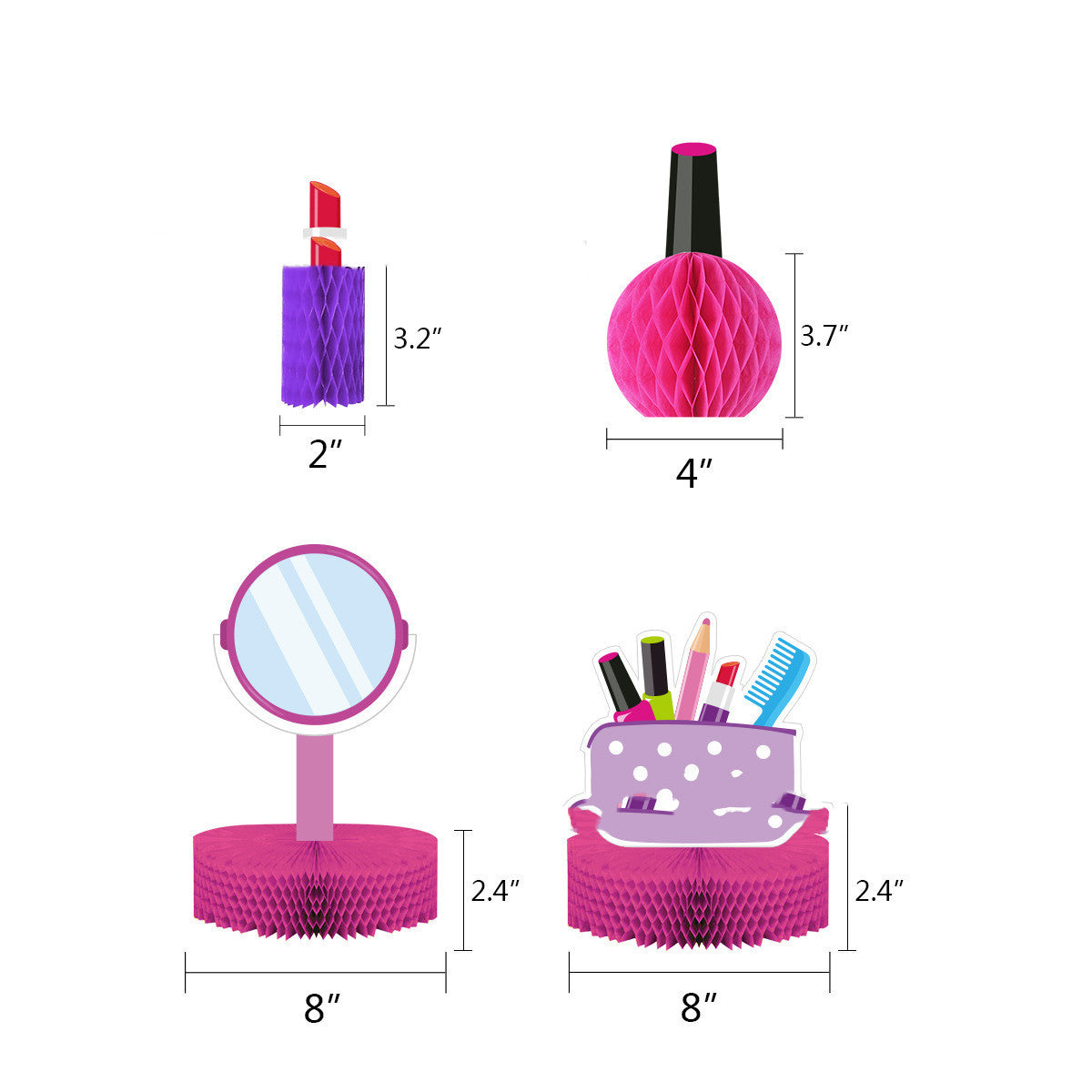 Makeup Birthday Party Balloons Decorations Banner Girl Baby Shower Decoration