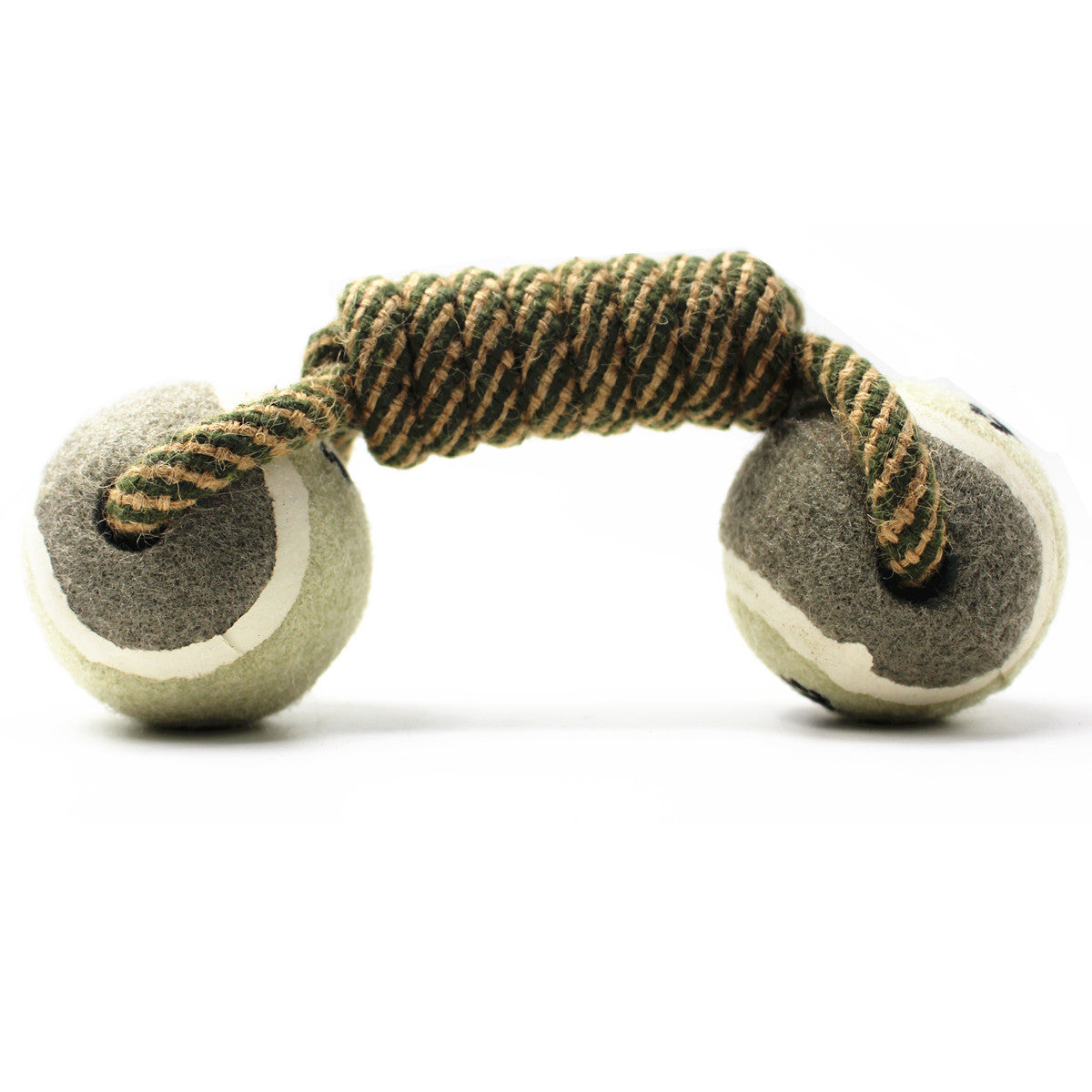 Jouets à mâcher de balle de tennis de corde d'haltère pour animaux de compagnie